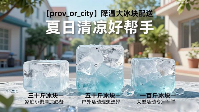 渝北降温大冰块配送_海鲜排档降温解决方案_高温天气大冰块配送